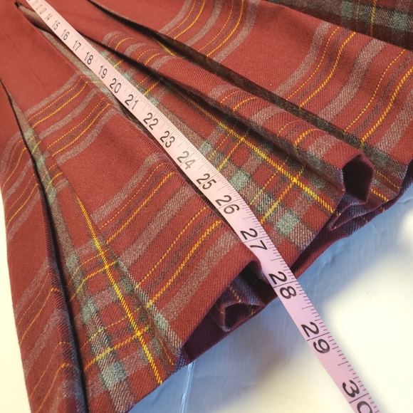 Vintage Pleated Wool Skirt - Picture 2 of 6